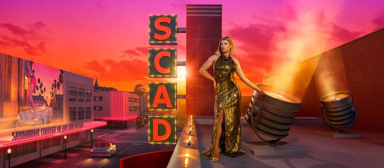 Sunset on SCAD theater